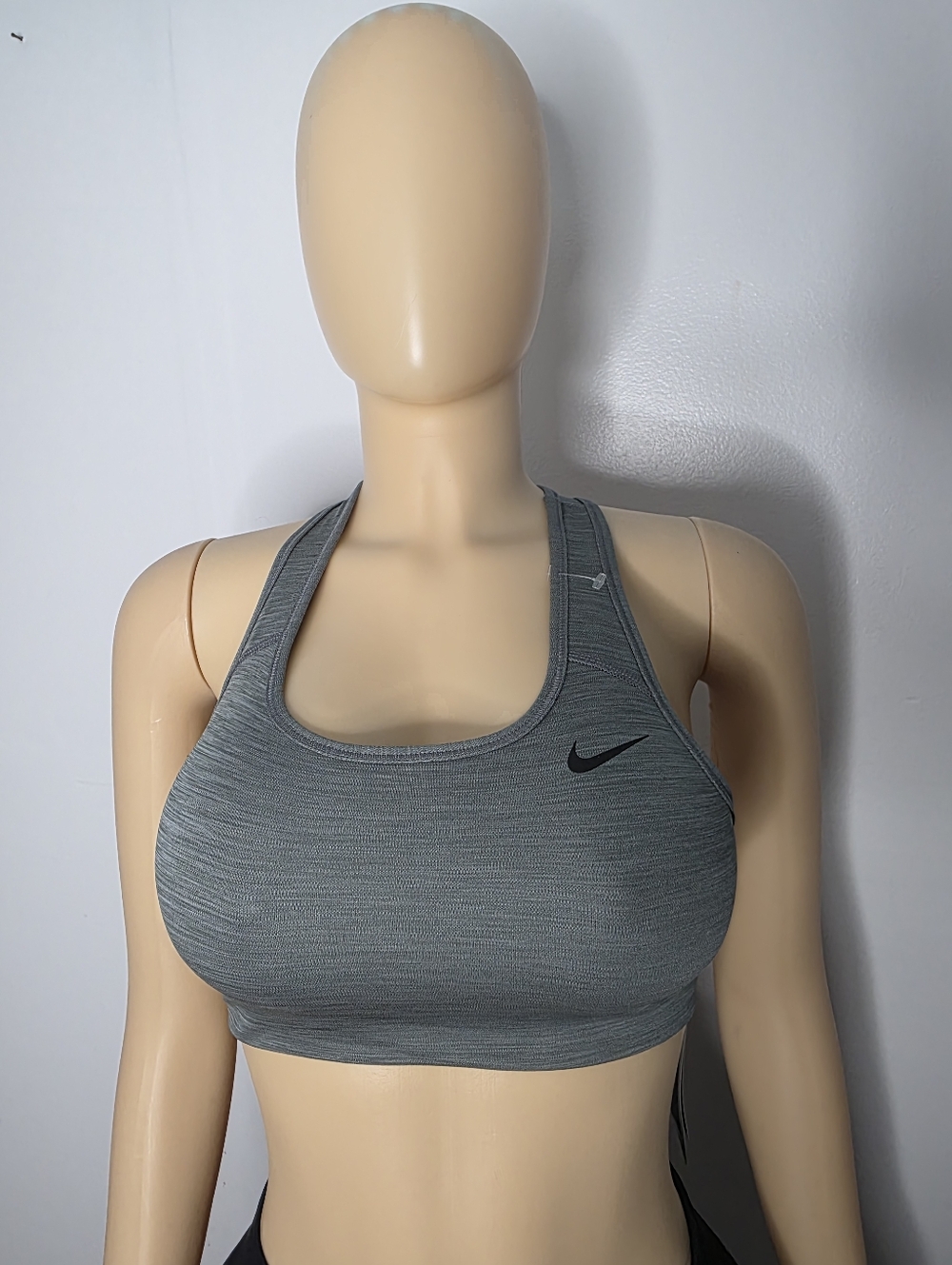 Nike Gray Racerback Sports Bra with Subtle Heather Size US/S